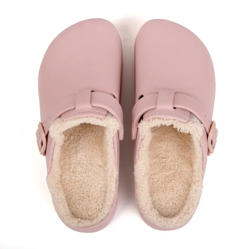 Color: Straw, Shoe Size: 45, Ships From: CHINA - Asgard Fur Women Slippers New Anti-slip Waterproof Plush Lined Outdoor Garden Shoes Winter Fluffy Shoes Warm Fuzzy House Slides