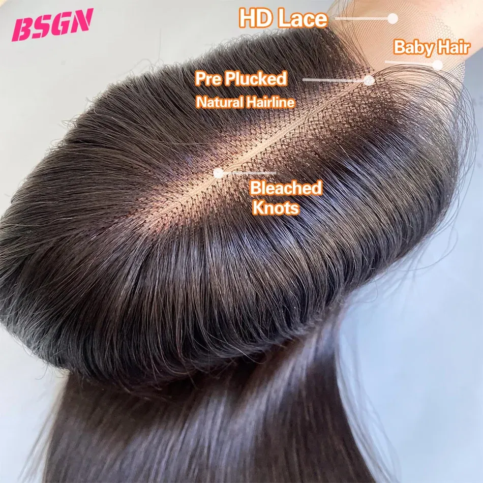 Color: T1B/613, Stretched Length: 18inches, Density: 240%, Lace Size: 13x4 - 26 28 30 180%straight hd lace frontal human hair wigs 13x4 HD Lace Frontal Human Hair Wigs For Women? 100% human hair pre-cut wig