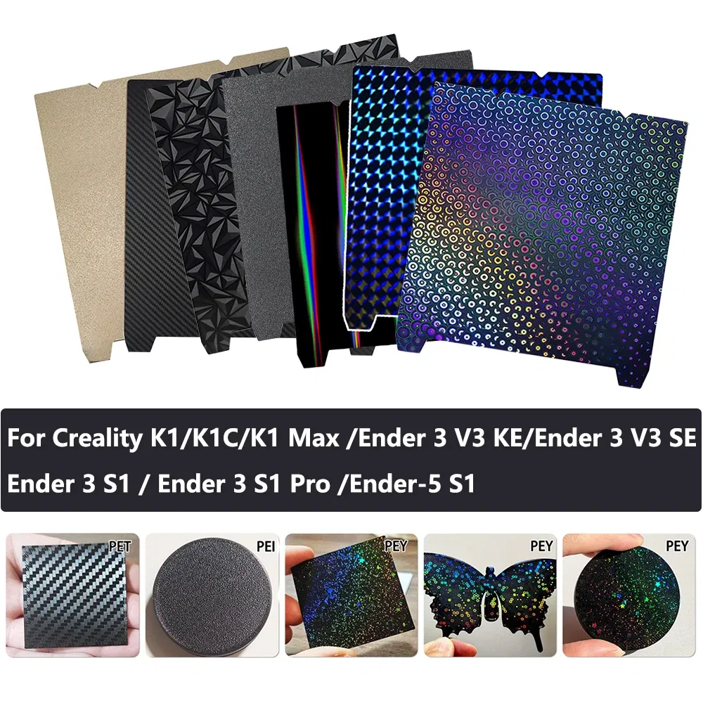 Color: WHITE, Size: 0.2mm - Upgrade Pet Bed For Creality K1 K1 Max K1C Ender-3 S1 Pro Magnetic Plate Ender-5 S1 Reality Bed Reality K1 Bulid Plate Pei Sheet