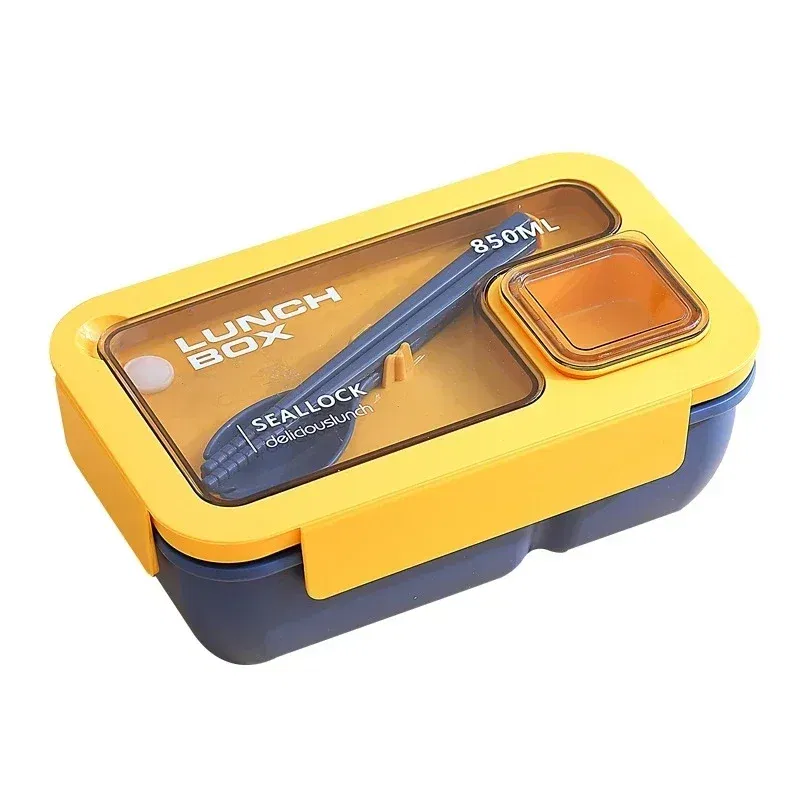 Color: WHITE - Portable Lunch Box Lunch Bags for Children School Office Bento Box with Tableware Thermal Bag Complete Kit Microwavable Heating