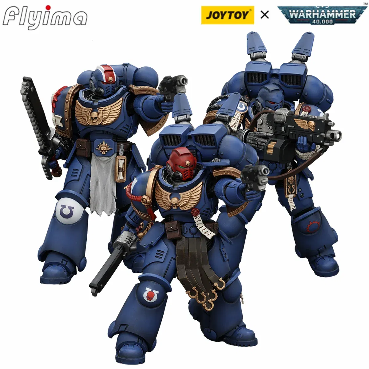 Color: Burgundy - [IN-STOCK]JOYTOY Warhammer 40K 1/18 Action Figures Ultramarines Lieutenant Titus&Remus Ventanus&Intercessors&Jump Pack  Model