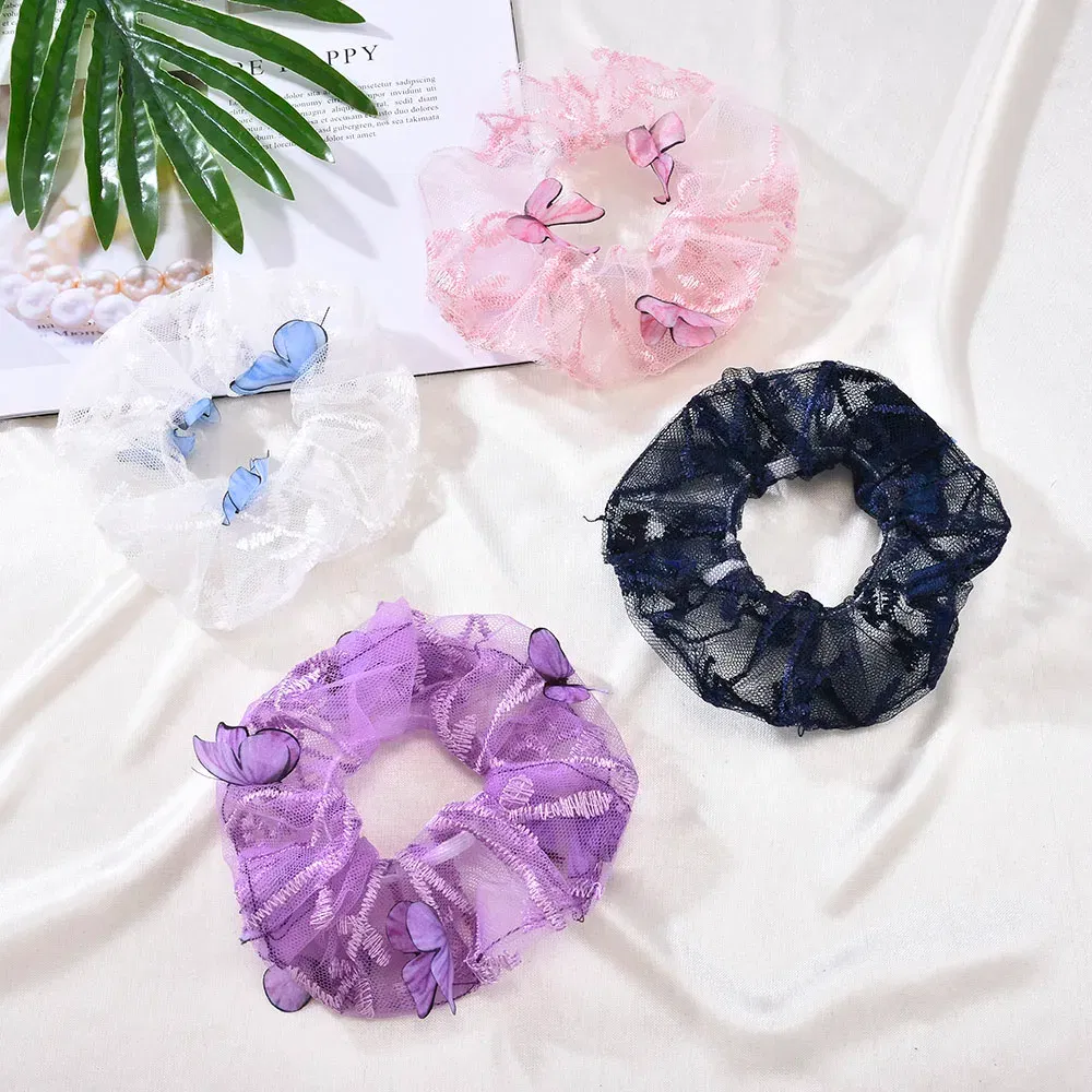 Color: green - Elastic Hair Bands Pure Color Rubber Band Hair Accessories 2022 Gum For Hair Ponytail Rubber Bands Holder Casual Home Headdress