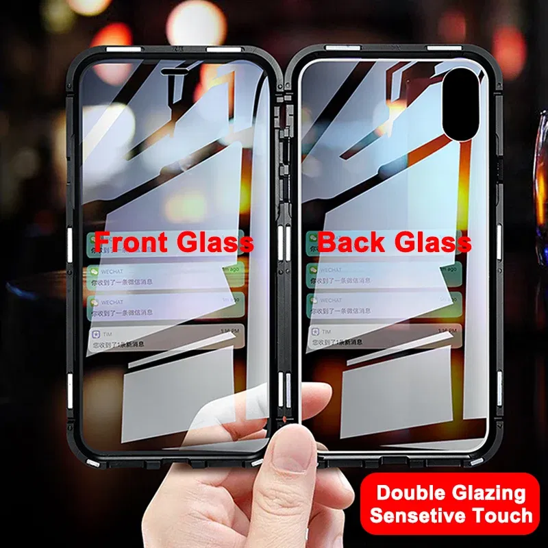 Color: green, Bundle: Case & Screen Protector, Material: Plastic - 360 ?°Full Protection Metal Frame Magnetic Case For OPPO Reno 10 11 Pro 7 4G 7 Z 8 Lite 8Z 5G Double-Sided Glass Cover Cases