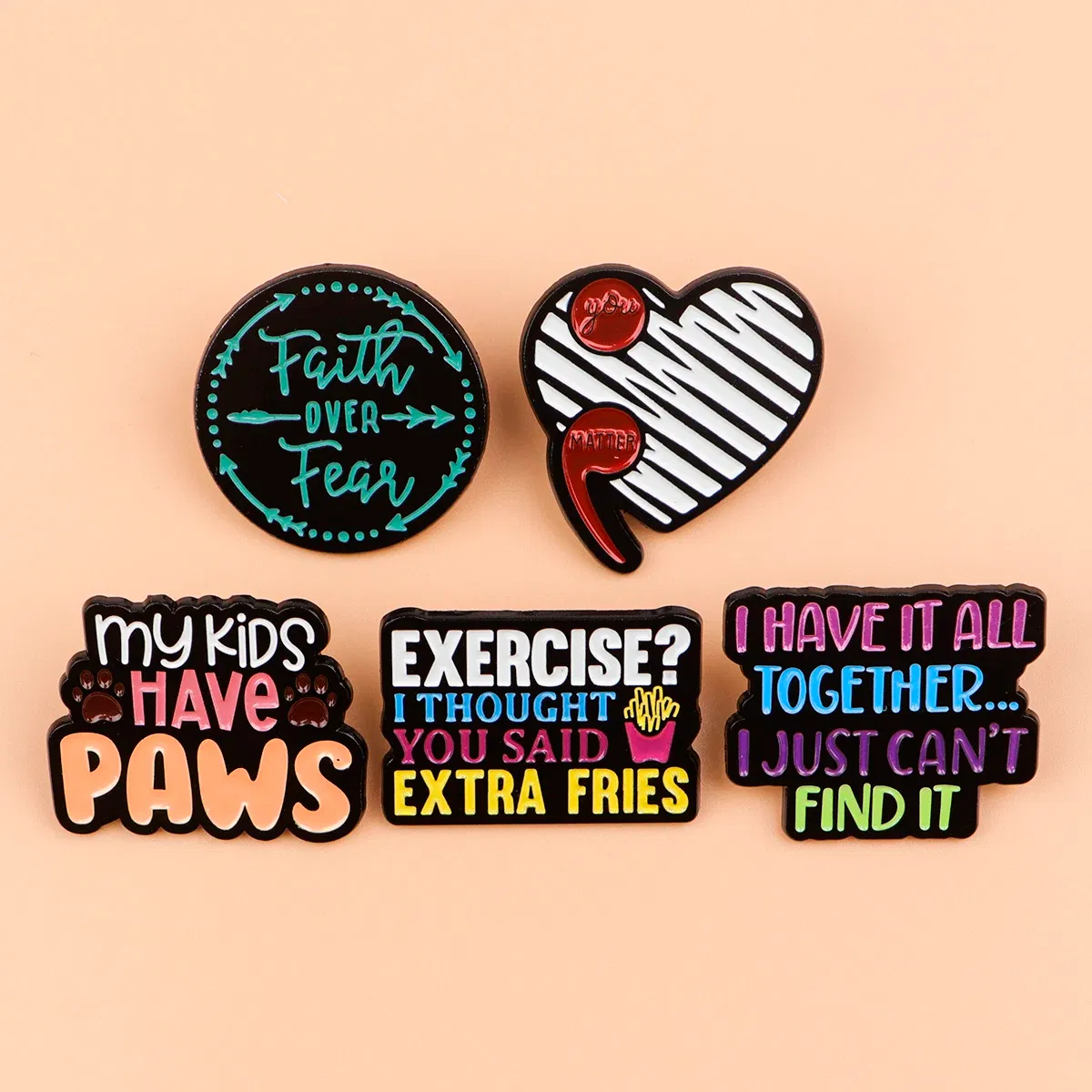 Metal color: Light Yellow Color - Cartoon Duck Possum Quotation Lapel Pins for Backpack Metal Enamel Pin Brooch on Clothes Men Women Badges Accessories Gift