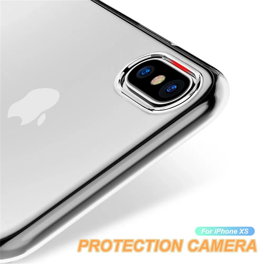 Material: ABS - Transparent Soft Case For iPhone 11 12 13 Mini 15 14 Pro XS Max Clear Silicone Case For iphone X XR 8 7 Plus SE 2020 Back Cover