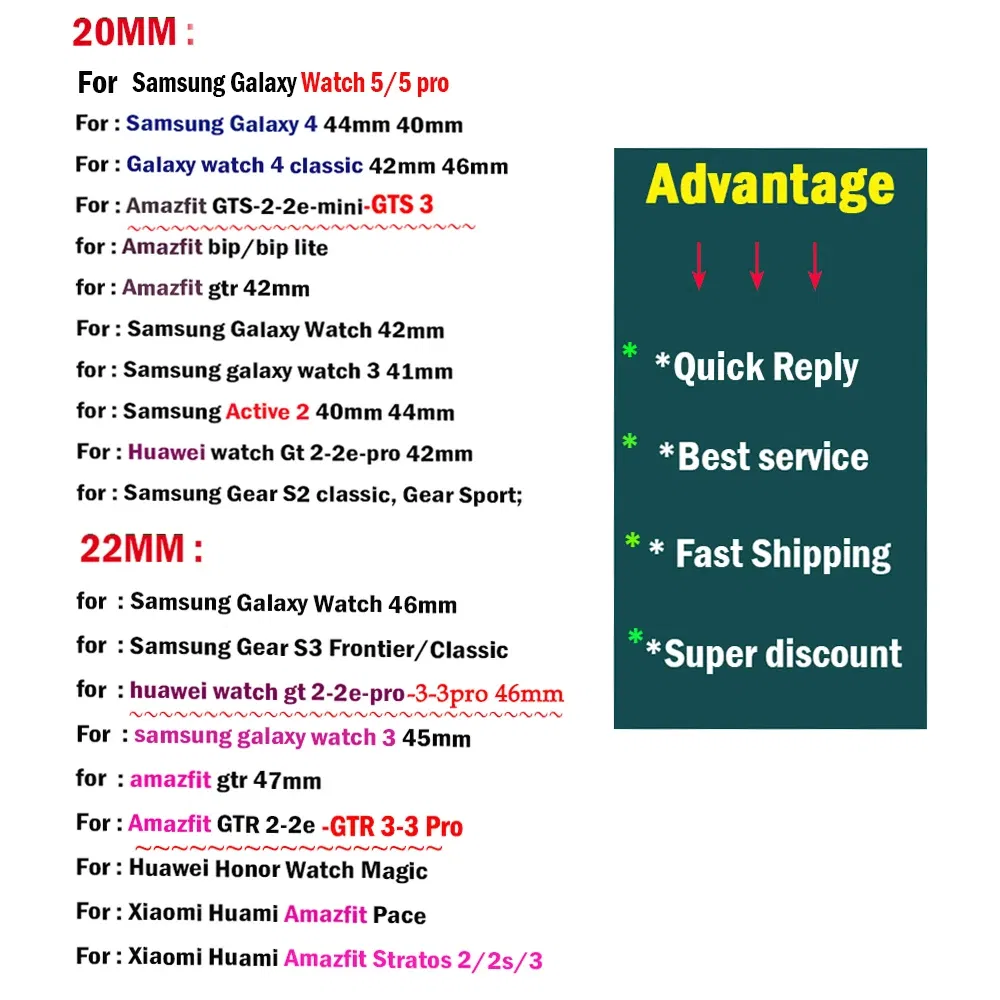 Band Color: Light Beige, Band Width: 20mm - 20mm/22mm nylon Band