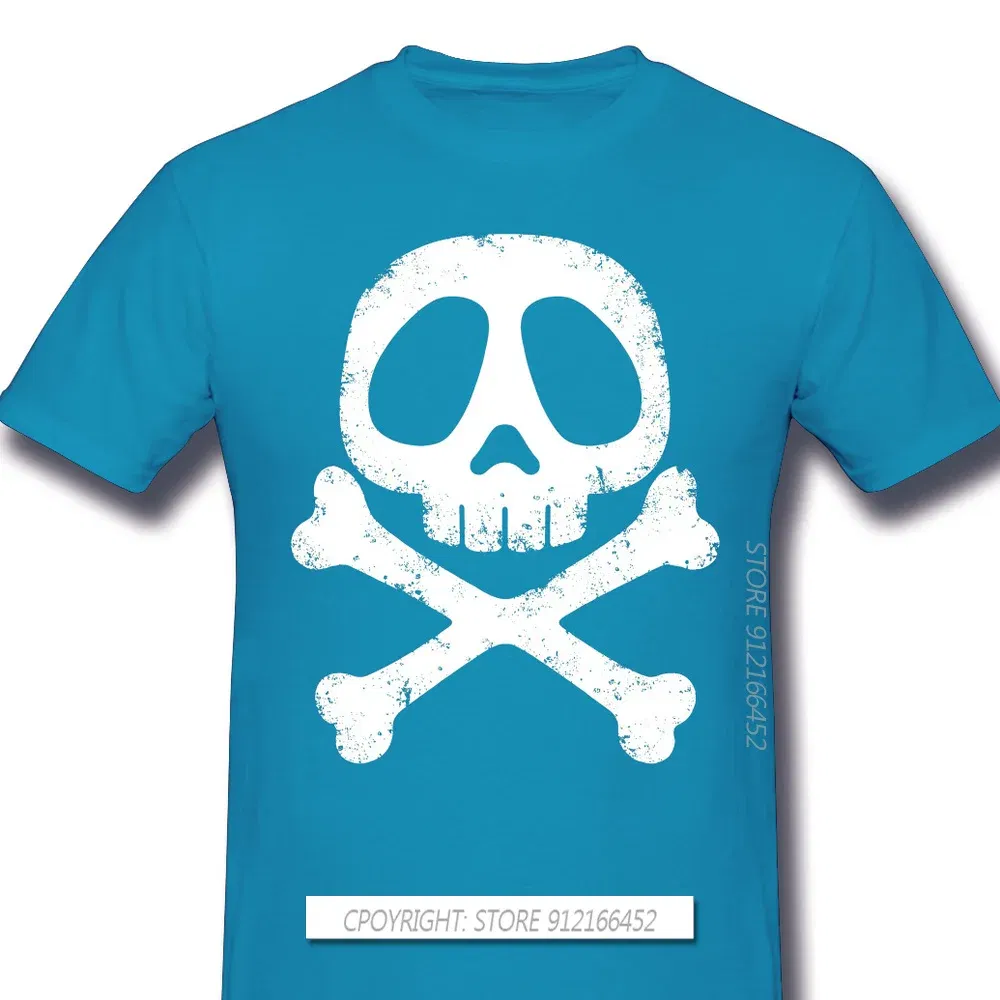 Color: ROYAL BLUE, Size: XL - Cool Black TShirt Space Pirate Captain Harlock Arcadia Kei Yuki Anime Homme T-Shirts Tee Pure Cotton Oversize Short Sleeve
