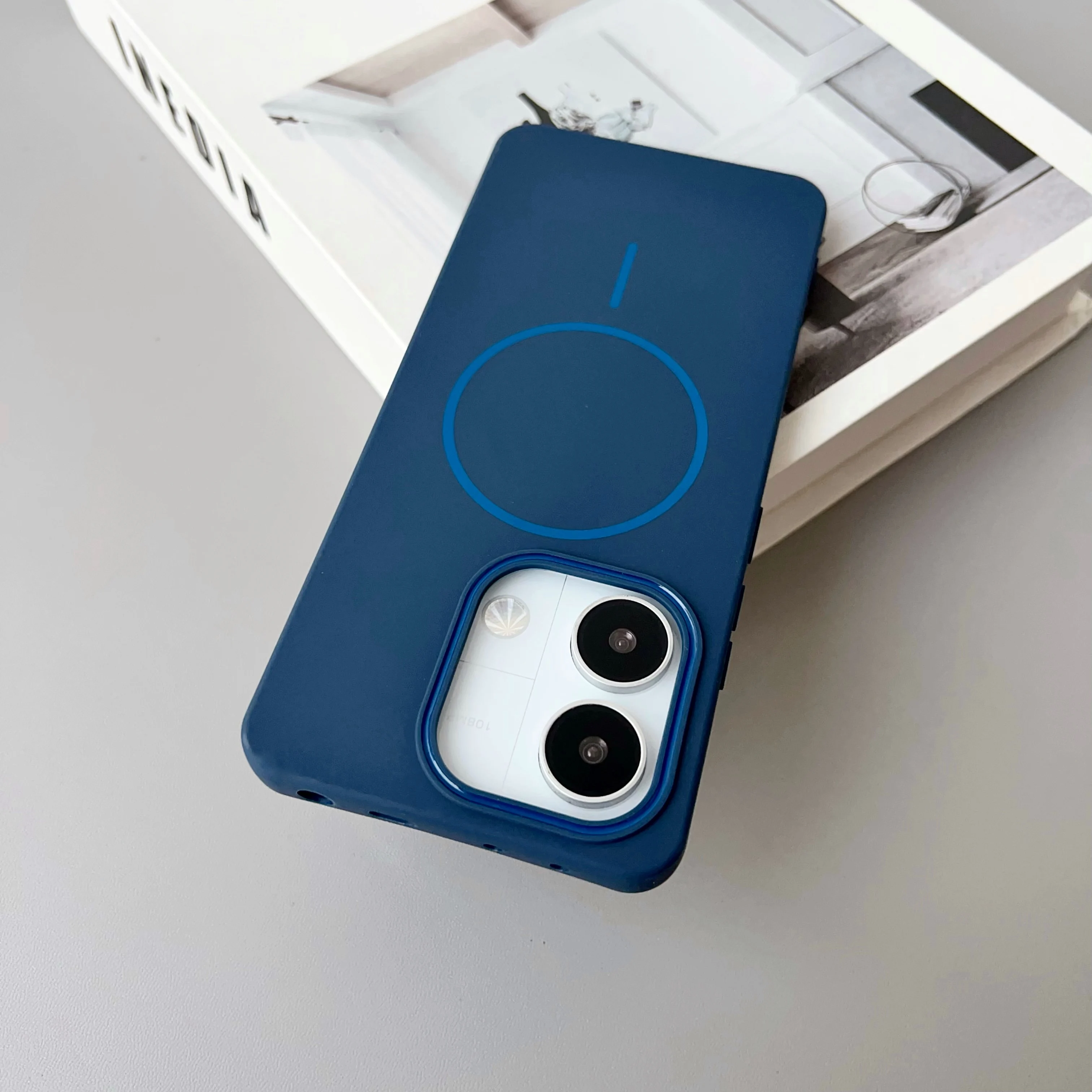 Color: Blue, Compatibility by Model: Redmi Note 14S - NEW  For Redmi Note 14 13 Pro A4 A5 4G 5G skin sensitive original thin circle magnetic solid color phone protective case