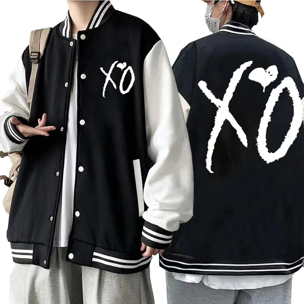 Color: Blue, Size: M - The Weeknd XO Jacket Hoodie The Weeknd The Host Music Sweatshirt Long Sleeve  Baseball Uniform Clothes Unisex