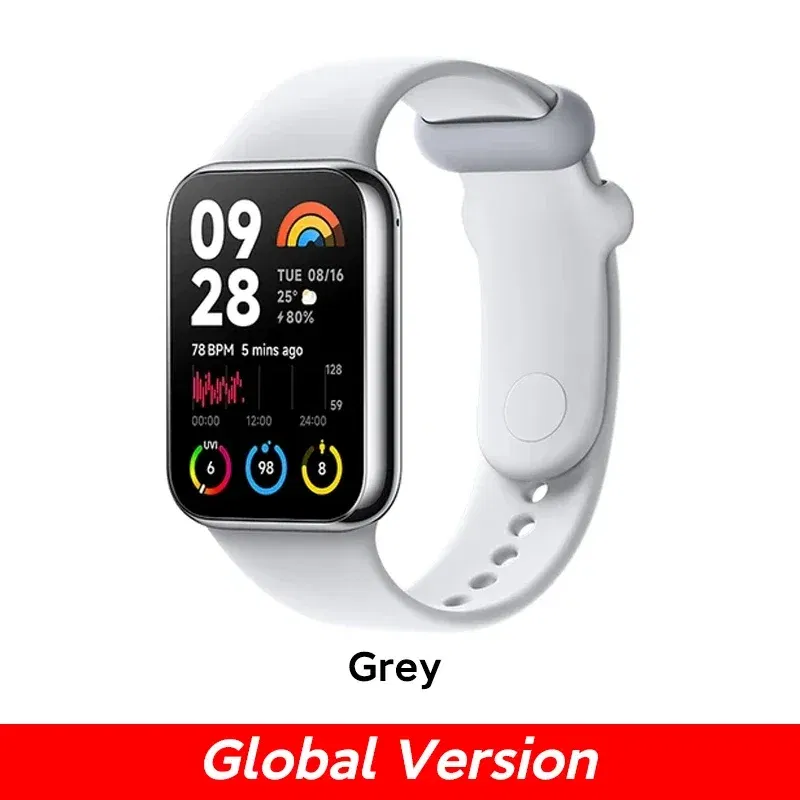 Color: Pearl Powder, Ships From: CHINA - New! Band 8 Pro Global Version Smart Wristband1.74" Color Square AMOLED GNSS Blood Oxygen Heart Rate Monitor Bluetooth 5.3