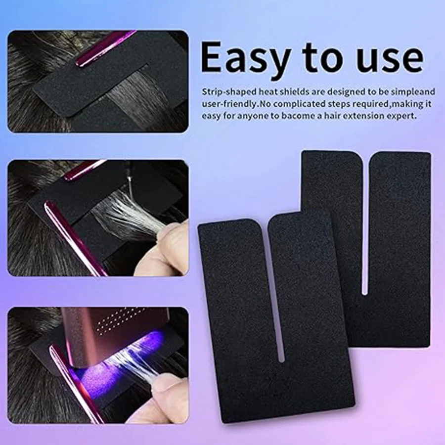 Color: Black, Number of Pcs: 10pcs - 10-100Pcs Hair Extension Protector Shields Heat Scalp Shields Sturdy Heat Shield Guards Heat Insulation Sheet