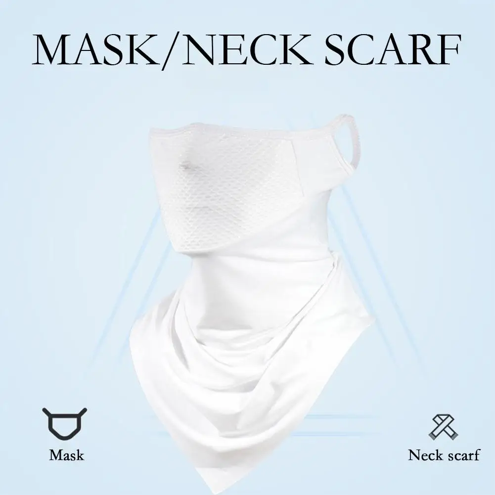 Color: Yellow, Ships From: CHINA - Breathable Sun UV Protection Hiking Outdoor Sport Cycling Wind Sun Protection Triangle Ear-hook Mask Cycling Sun Protection Mask