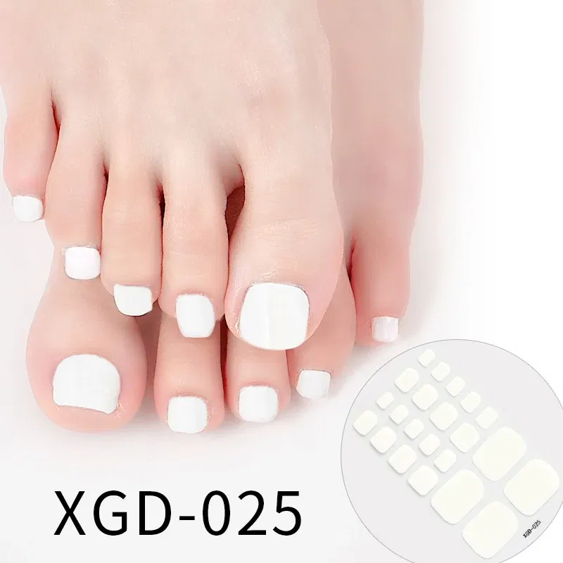 Color: PURPLE - Colorful Nail Stickers Foot Shiny Glitter Nails  Charms Full Cover Self-Adhesive Nail Polish Stickers for Nails Art