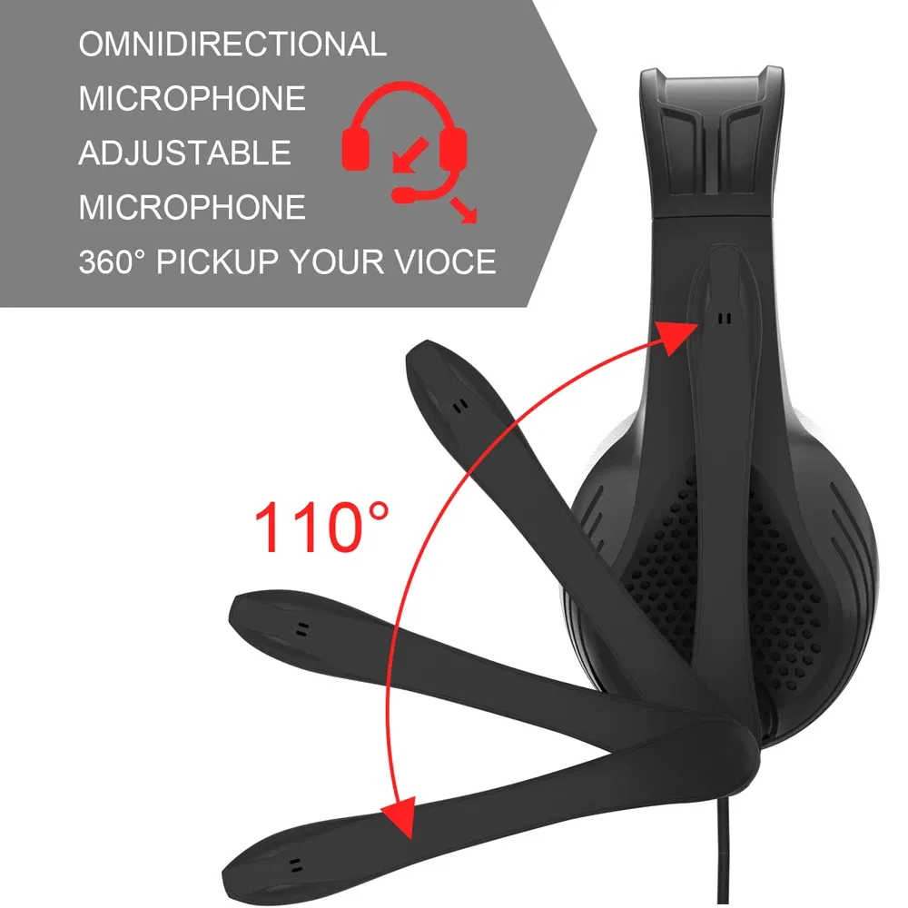 Wired Stereo Sound Video Game Headset Headphones for Music Buys .Girls. Noise Cancelling Mic 3.5MM Jack for PS4 PS Laptop XBOX