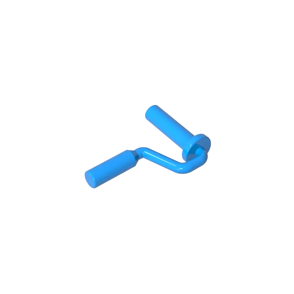 Color: Yellow - Gobricks GDS-90263 Equipment Paint Roller Brush Handle Edge On Handle compatible with lego 12885 Assembles Building Blocks