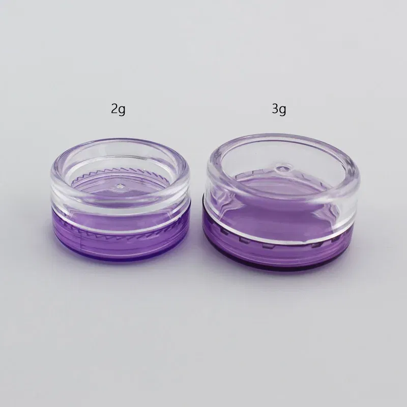 Color: DARK GRAY - 15pcs 2g 3g Empty Jars Refillable Mini Plastic Bottle Cosmetic Jar Container Small Round Bottle Little Cream Jar Solid Perfume