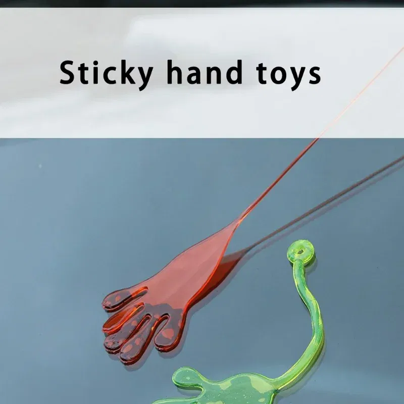 Color: light yellow - 1pc Squishy Toy Slap Hands Palm Toy Elastic Sticky Toy For Kid Gift Party Gags Practical Jokes Elastic Creative Tricky Toys