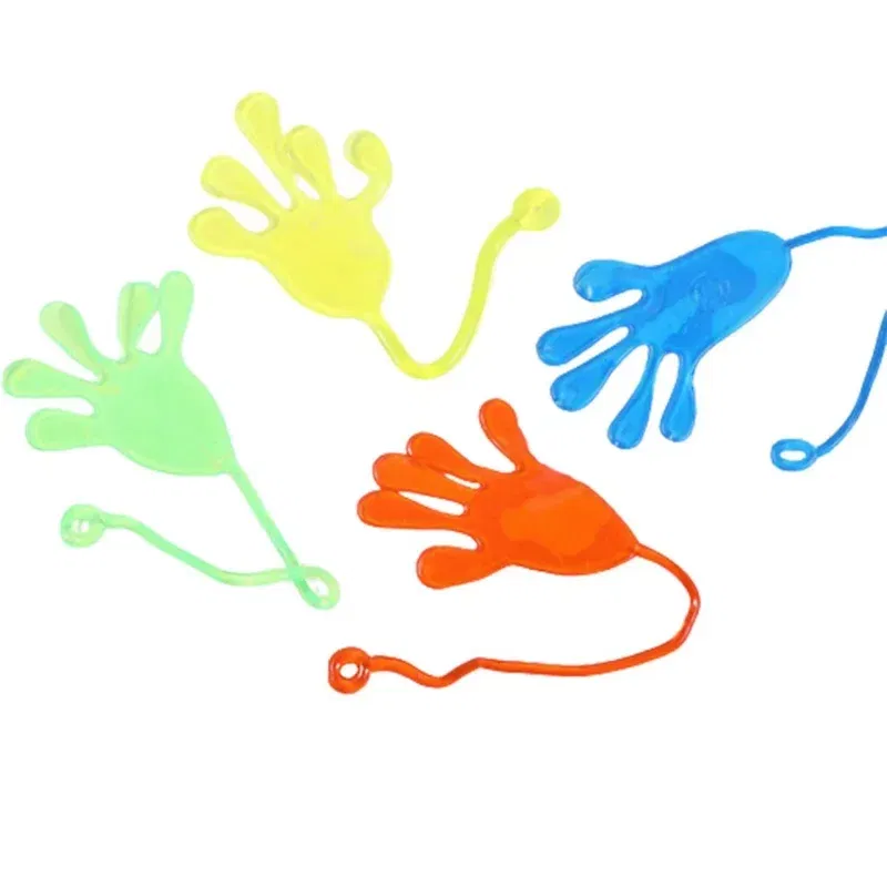 Color: light yellow - 1pc Squishy Toy Slap Hands Palm Toy Elastic Sticky Toy For Kid Gift Party Gags Practical Jokes Elastic Creative Tricky Toys