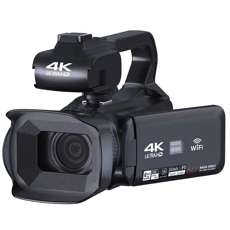 Bundle: Bundle1, Color: Red, Ships From: CHINA - Top 4.0"Touch Screen Digital Video Camera YouTube Camcorder 4K Ultra HD camera 64MP Streaming Camera