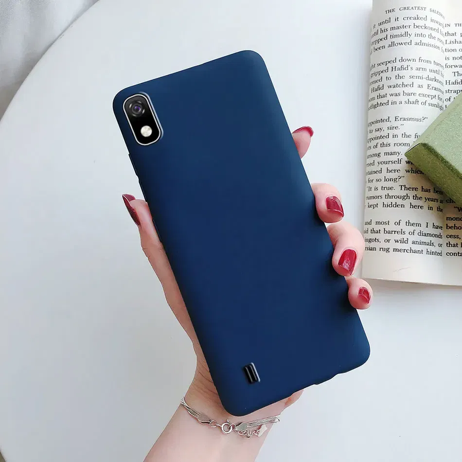 Color: Red, Material: PC - Candy color Phone Case For Samsung galaxy A10 A20 A20E A30 A40 A50 A70 S A01 A11 A21 A31 A41 A51 A71 4G Silicone TPU Back Cover