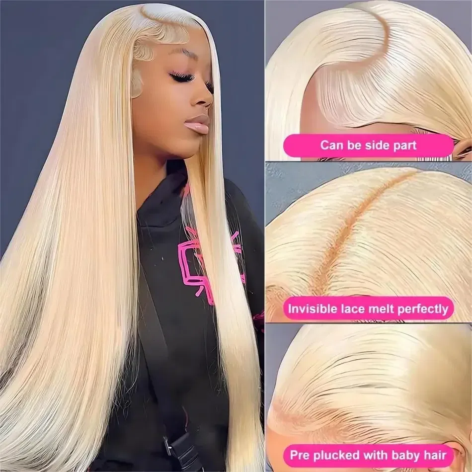 Hair Color: #14, Stretched Length: 32inches, Density: 180%, Ships From: CHINA - Blonde 613 Hd Lace Frontal Wig 13x6 13x4 Transparent Hd Lace Front Wig 30 Inch Brazilian Bone Straight Colored Human Hair Wigs