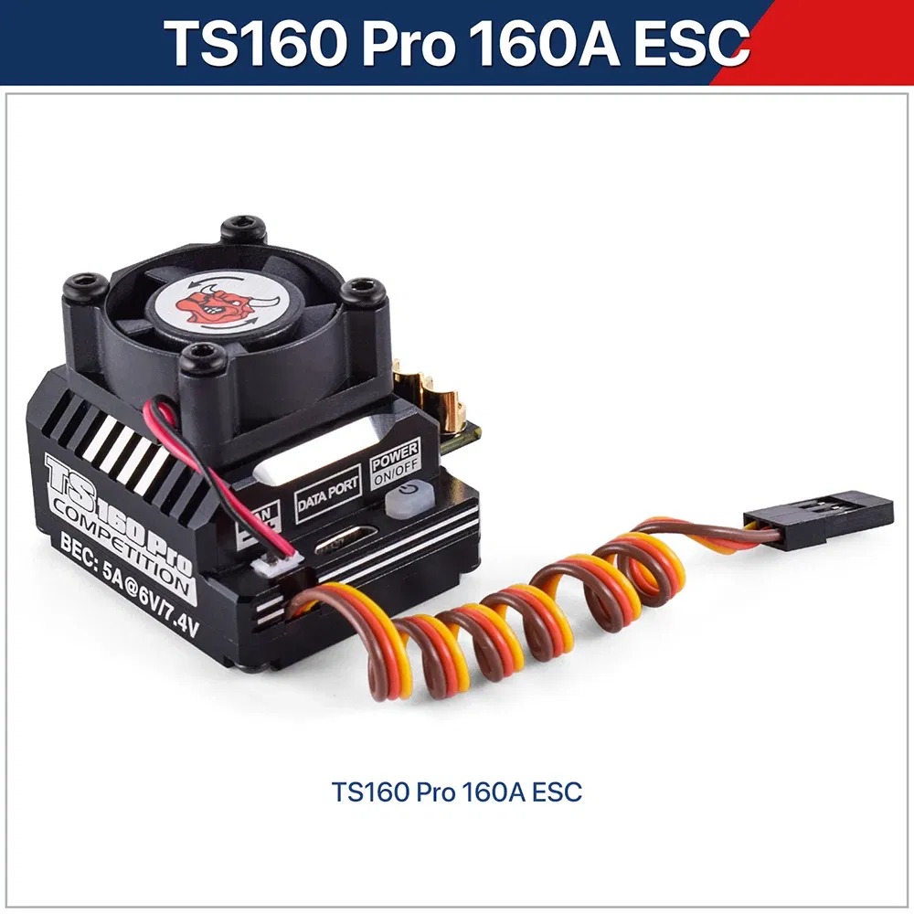 Color: Red - SKYRC TORO TS160 160A Brushless Sensored ESC w/6V/7.4V BEC For 1/10 Touring Car Buggy Crawlers