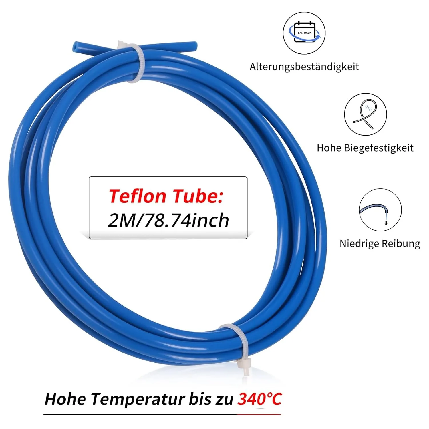 Color: Red - Creality 1M 2M 3D Printer PTFE Tube Bowden Tubing Upgrades with 8x PC4-M6/PC4-M10 3D Printer Bowden Tube  for 1.75mm Filament