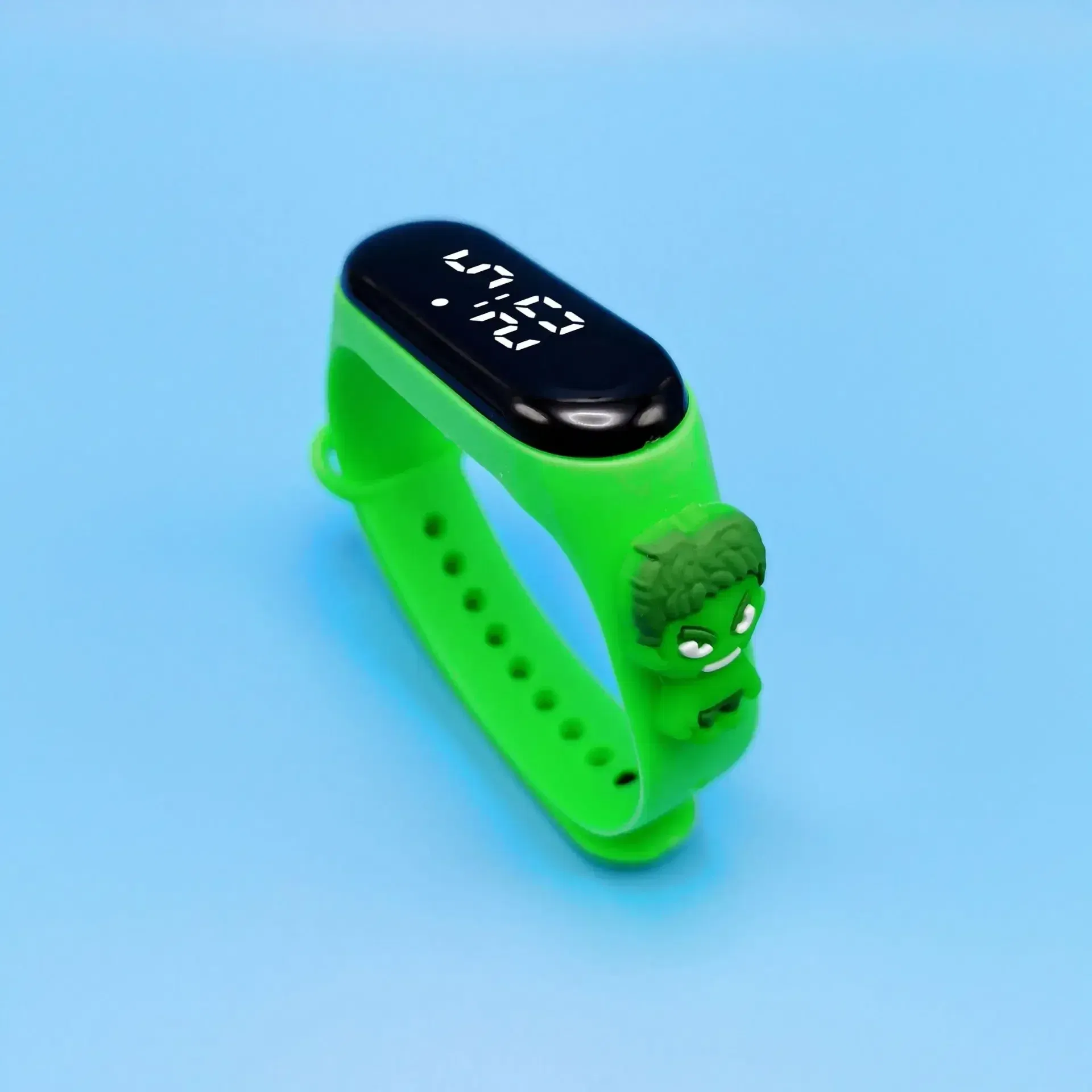 Color: Khaki - Disney Stitch LED Waterproof Kids Digital Watch Spiderman Hulk Children Watch Sports Touch Electronic Kids Gifts