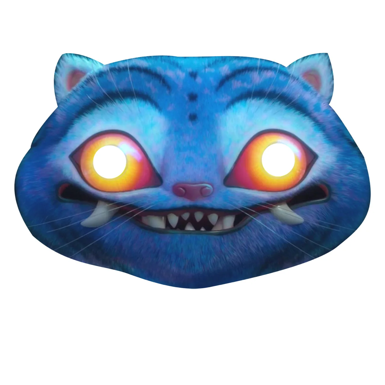 Color: Blue, Kid Size: 7 - Festival Children Carnival Masquerade Elegant Party Kids Clothes Fashion Girls KPop Demon Hunter Tiger Print Dress for 3-14Years
