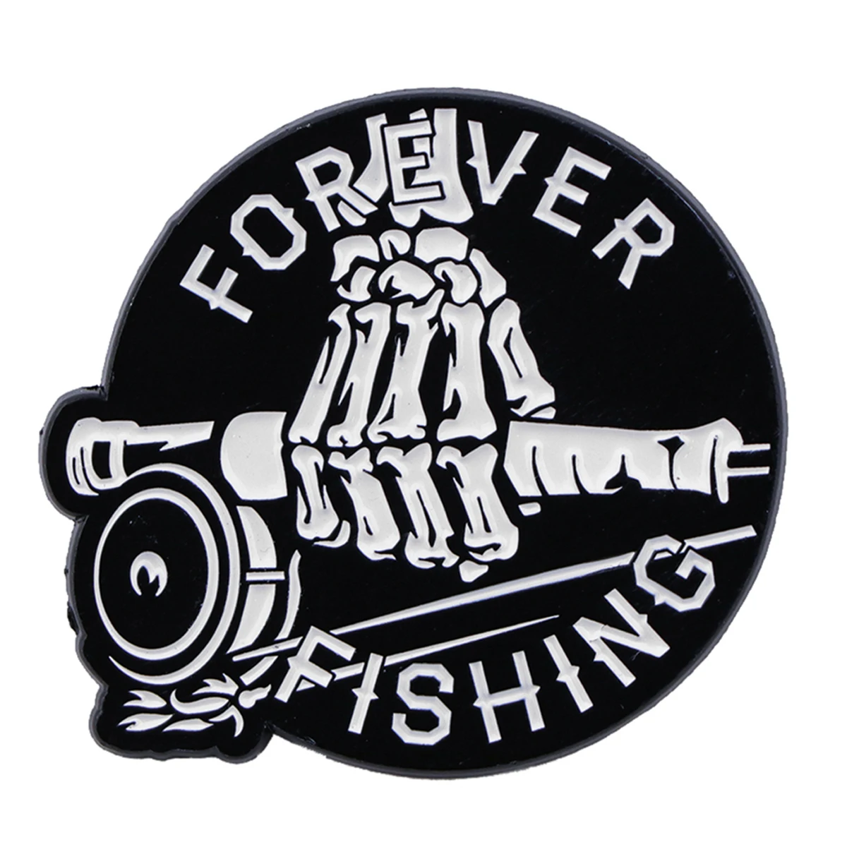 Fishing Enamel Pin Skeleton Brooch Pines Lapel Pins Badge on Backpack Clothing Accessories Punk Jewelry Friends Gifts