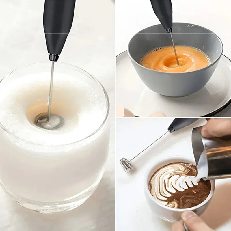 Color: Orange - 2-in-1 multi-function USB Rechargeable Electric Egg Beater Baking Mixer Milk Frother Kitchen Gadgets Coffee Stirrer Tools Dining