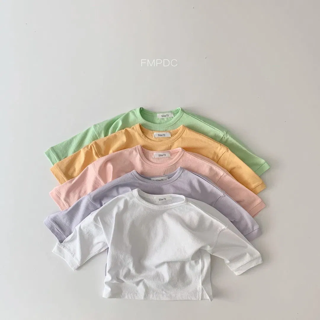 Color: Pink, Kid Size: 18M - Korea Baby Tee 2023 Baby Autumn Clothes Basic Soft Bottoming Shirt Toddler Girl Clothes T-shirts Baby Boys Clothes Tank Tops New
