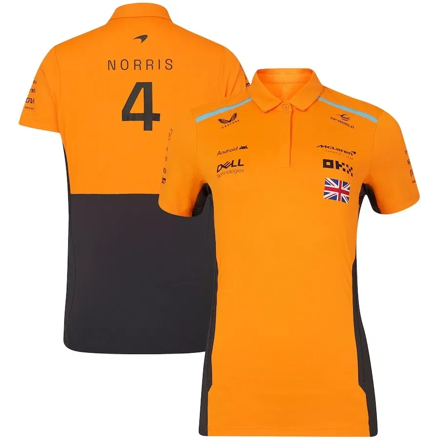 Color: Beige, Size: L - Formula1 Team Racing Official Website Summer Printed Polo Shirt Verstappen Racing Jersey Team T-shirt Men Women Clothes Duotone