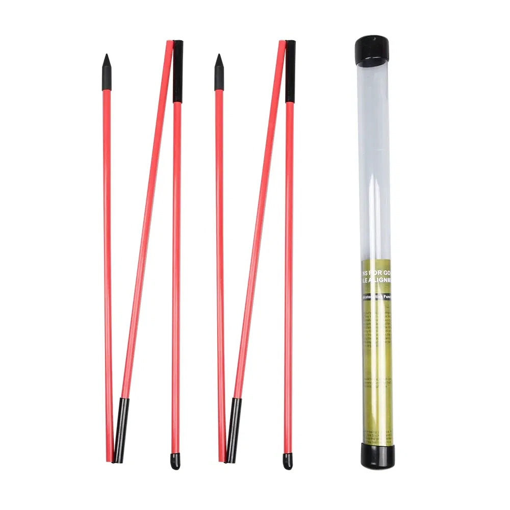 Color: Orange - 6 Colors Golf Alignment Sticks Collapsible Golf Practice Rods Putter Green Trainer Tools Golf Swing Training Tool