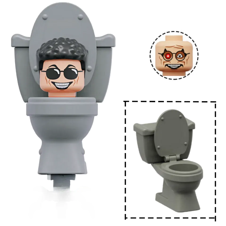 Color: PURPLE - Skibidi Toilet Man Building Blocks MOC City KDL818 House Accessories Titan TV Monitor Speakman Figures Toys For Birthday Gift