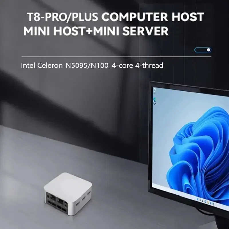 Color: Red, Ships From: CHINA - Top T8 Pro Plus Mini PC Intel Celeron N5095 N100 Desktop Gaming Computer 8GB 16GB 256GB 512GB DDR4 DDR5 WIFI5 BT4.2