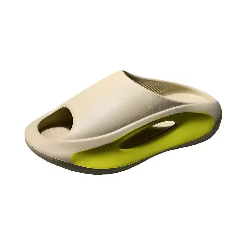 Color: black, Shoe Size: 46-47 - Summer Slippers Men Women EVA Soft Bottom Indoor Home Slides Sandals Light Beach Shoes Male Slippers Flip Flops Big Size 46 47