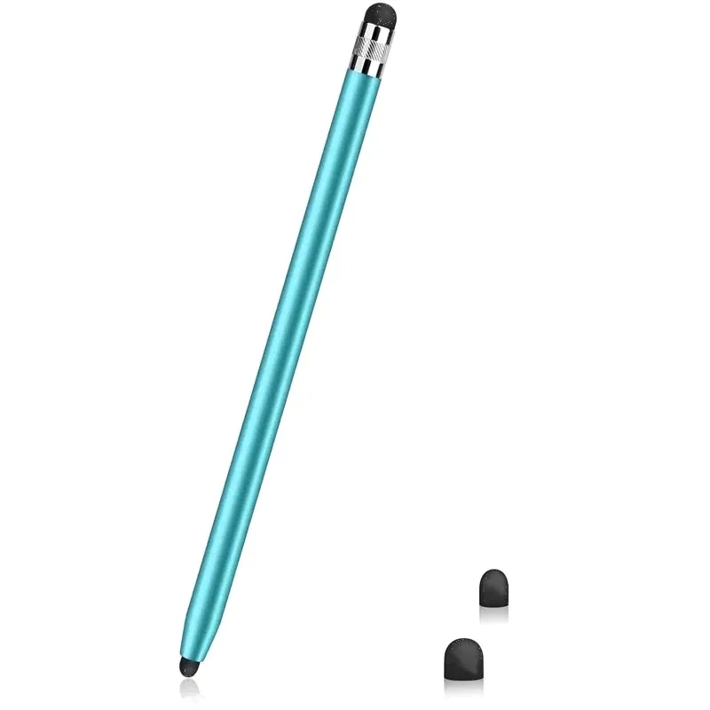 Colors: Yellow - High Quality 1PC Universal Pencil Double Silicon Head Touch Capacitive Screen Stylus Caneta Capacitive Pen For Tablet Smartphone