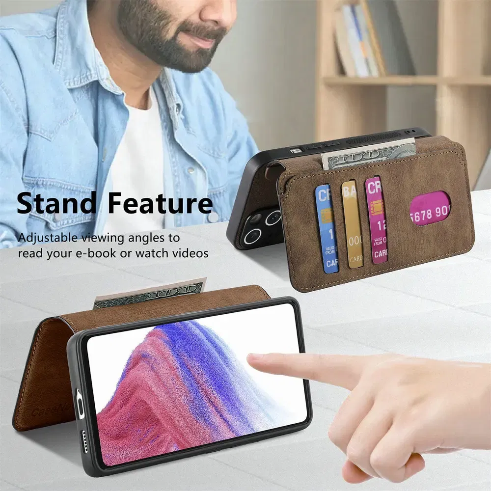 Color: Brown, Material: Silicon - Detachable 2IN1 Leather Card Funda for Xiaomi Poco F7 X7 M7 Pro 5G Luxury Case Magnetic Wallet Etui Poco X7 Pro F 7 Ultra Cover