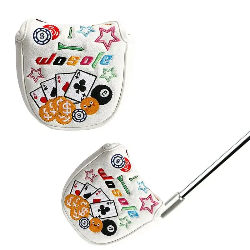Ships From: United States, Color: Beige - Golf Iron Covers Golfs Rod Covers Golfing Golf Iron Head Covers PU Leather Waterproof Golf Club Headcover Iron Putter Head Cover