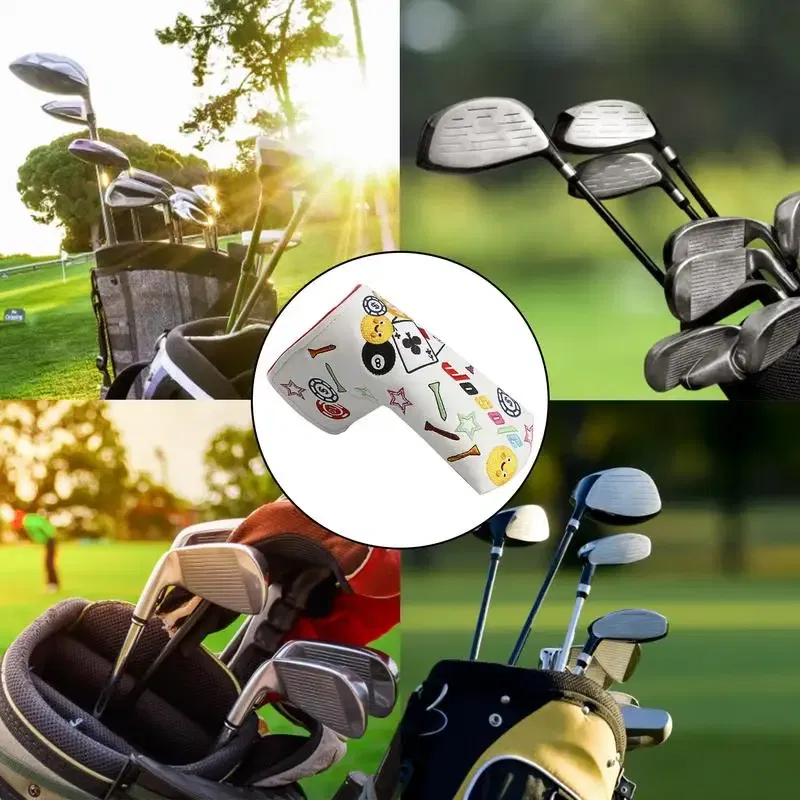 Ships From: United States, Color: Beige - Golf Iron Covers Golfs Rod Covers Golfing Golf Iron Head Covers PU Leather Waterproof Golf Club Headcover Iron Putter Head Cover