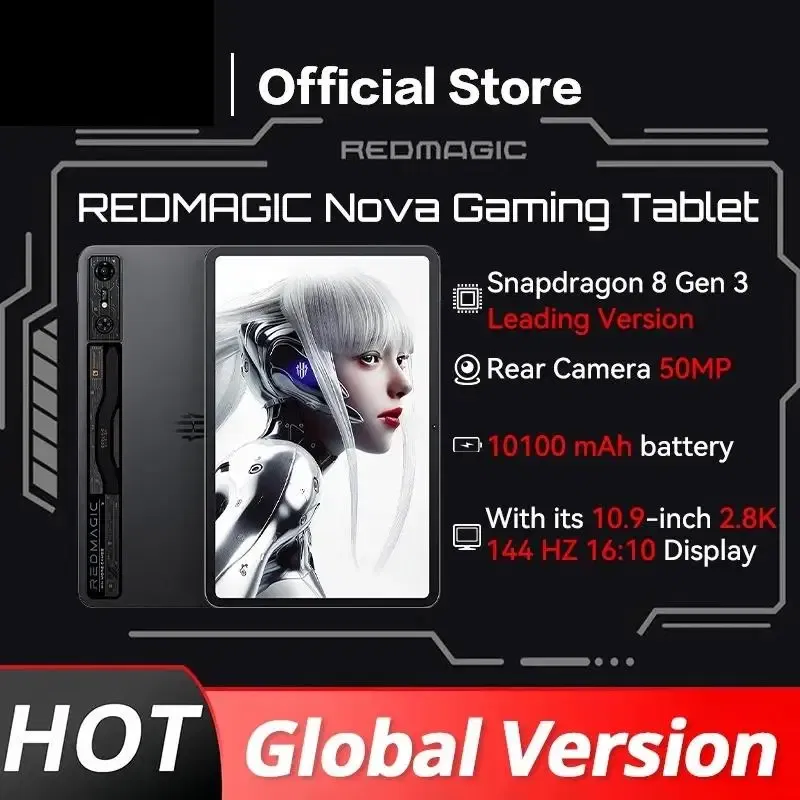 Memory Size: 1GB, Color: black, Ships From: CHINA - Top Version Redmagic Nova Gaming Tablet 10.9" Snapdragon 8 Gen 3 Leading Version 10100mAh 50MP Don't include the Charger