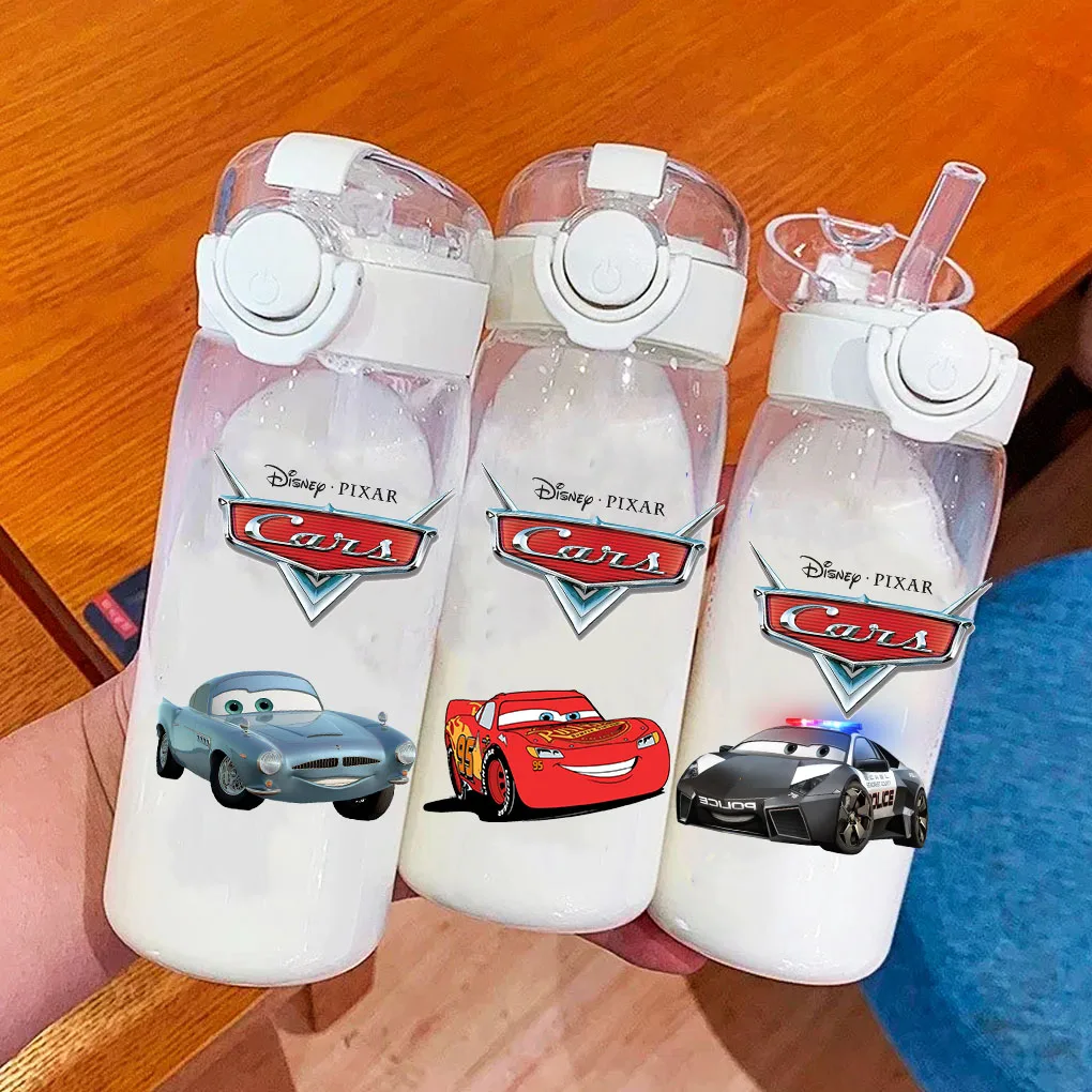 Color: green - 400ml Disney Cars Animation Movie Children Cartoon Portable Outdoor Camping Sports Fitness Water Cup Lightning McQueen Sally