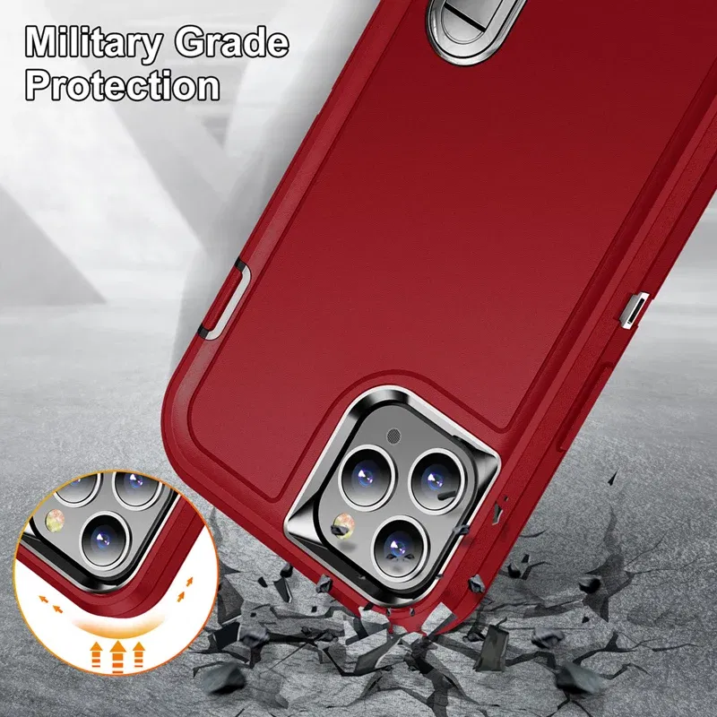 Color: Blue, Material: ABS - PKCASE Shockproof Case For iPhone 13 Mini 12 11 Pro Max 6 7 8 Plus Bracket Protective Cover For iPhone X XS XR SE 2020 2022