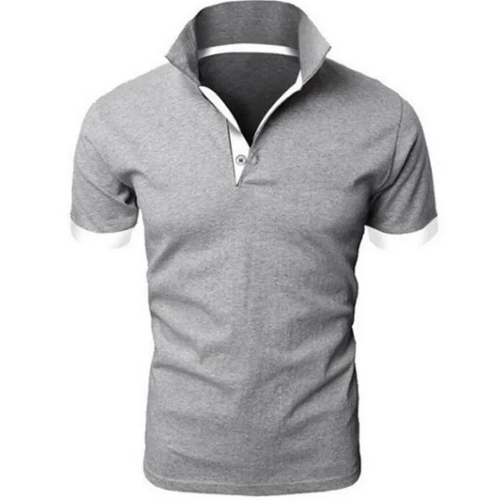 Color: black, Size: XXXL - Men's Short Sleeve Polo Shirts Casual Slim Fit Basic Designed Shirts Quick-drying Anti-wrinkle Tops