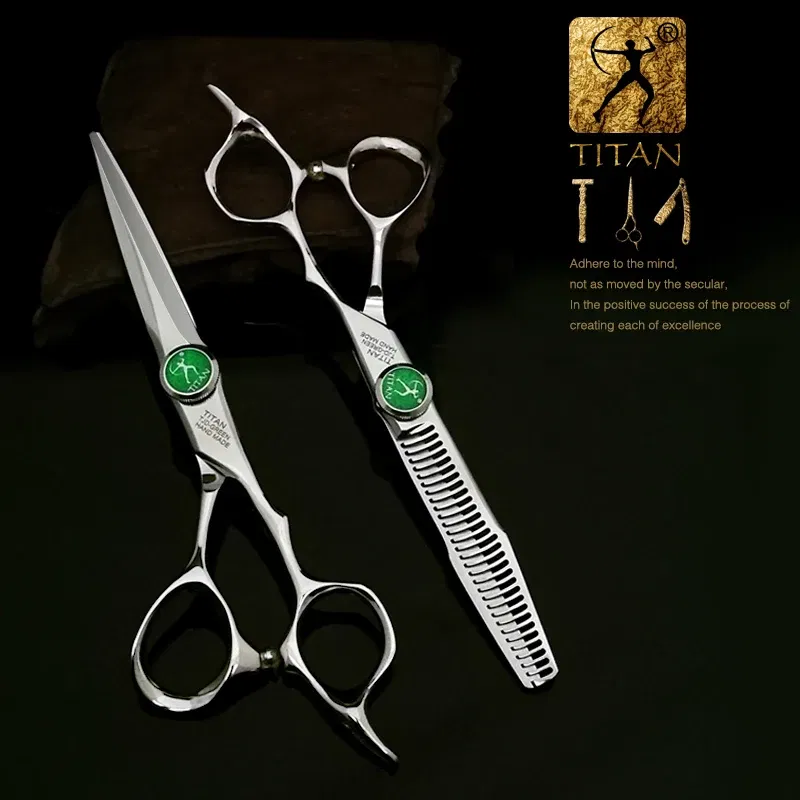 Color: Blue - Titan Hairdressing Scissors 6 Inch Hair Scissors Professional Barber Scissors Cutting Thinning Styling Tool Hairdressing Shear
