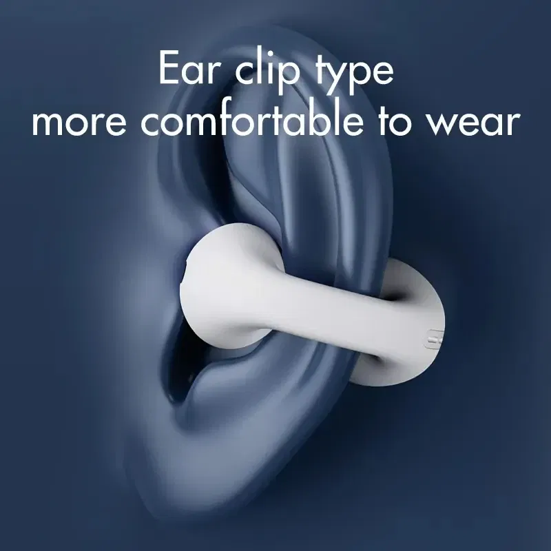 Color: Red - Xiaomi TWS Wireless Headphones Bluetooth 5.3 Earphones Earclip Design Touch Control Bone Conduction Earbuds Sport Headsets
