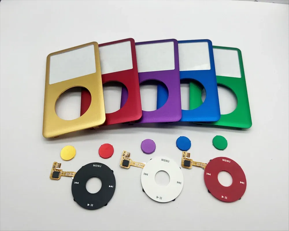 Color: Blue - Colorful Front Faceplate Housing Case Cover Click Wheel Center Button Various Combinations for iPod 6th Classic 80GB 120GB 160GB