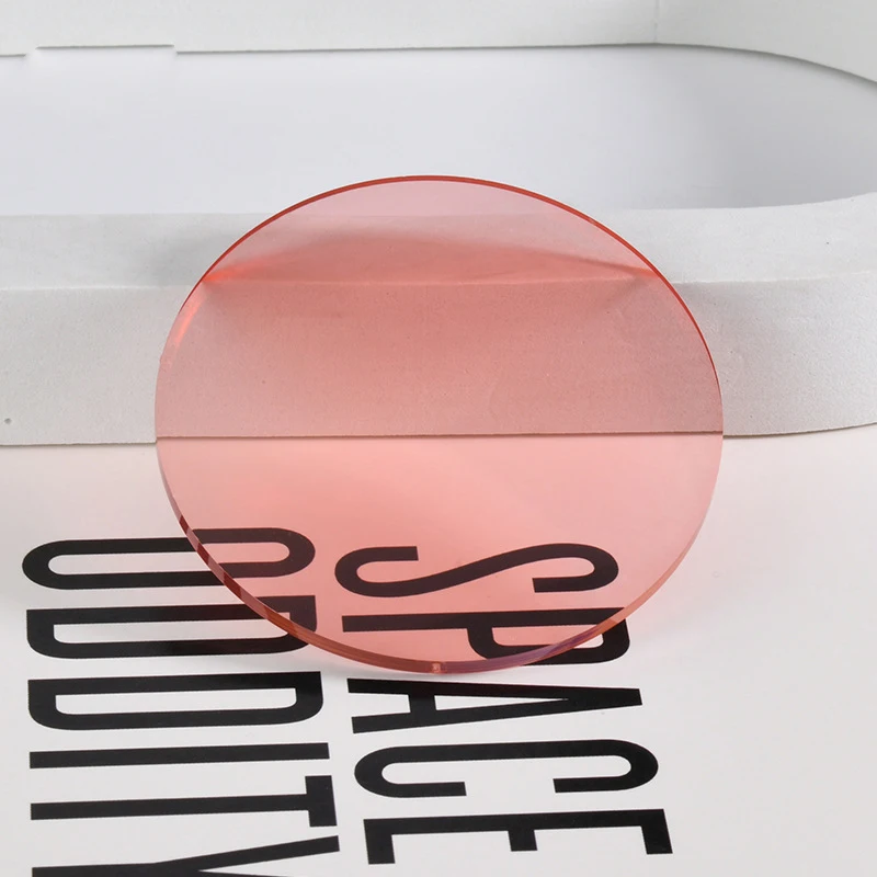 Lenses Color: Red, Lens Index: 1.56 - Aspherical Non-polarized Sunglasses Lens 1.56/1.61/1.67 Anti-blue Light CR39 Resin HD Driving Prescription Lens Man Woman 1 Pair