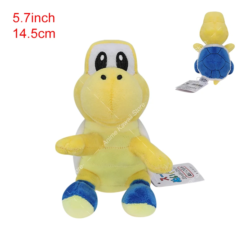 Color: MAROON - Super Mario Plush Toy Koopa Troopas Red Green Turtle Tortoise Kawaii Dry Bones Stuffed Animal Doll for Children Christmas Gifts